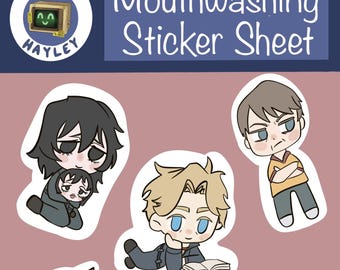 Mouthwashing A6 Sticker Sheet