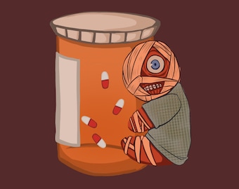 PREORDERS OPEN Mouthwashing inspired Curly pill shaker charm