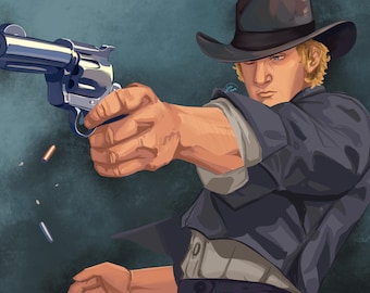 Mouthwashing Cowboy Curly inspired Print