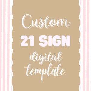 CUSTOM 21 Geburtstag Digitale Vorlage Zeichen, Benutzerdefinierte 21 Zeichen, Zeichen Nächte, 21 Geburtstagsfeiern, individuell, personalisiert | Kauf Luna Juni