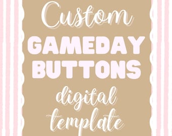 Customized Gameday Digital Template Buttons, Gameday Pins, University Gameday Pins, SEC School Gameday Accessories | Shop Luna June