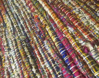 Upcycled accent rug 34x36 inches