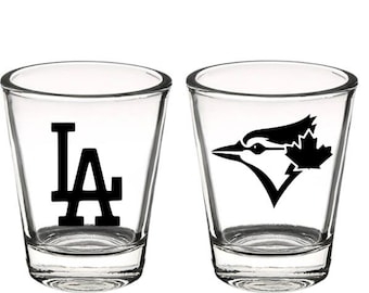 Custom College & Pro Team Logo Shot Glass | Personalized Sports Fan Gift | Printed Barware