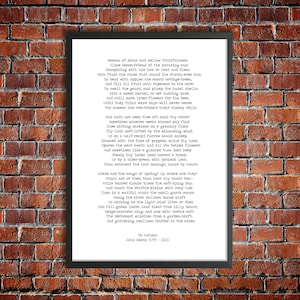 John Keats Printable Poetry &#39;To Autumn&#39; Digital Download Vintage Typewriter Font Seasonal Poem Romanticism Inspirational Poster Autumn Poem