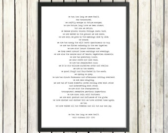 Walt Whitman Printable Poem 'We Two' Instant Download Nature Poetry Poster 'Leaves Of Grass' Environment Print Naturalist Poem Love Poetry