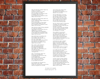 Rudyard Kipling Printable Poem 'The Female Of The Species' Instant Download Wedding Speech Victorian Literature Poetry Poster Instant Gift