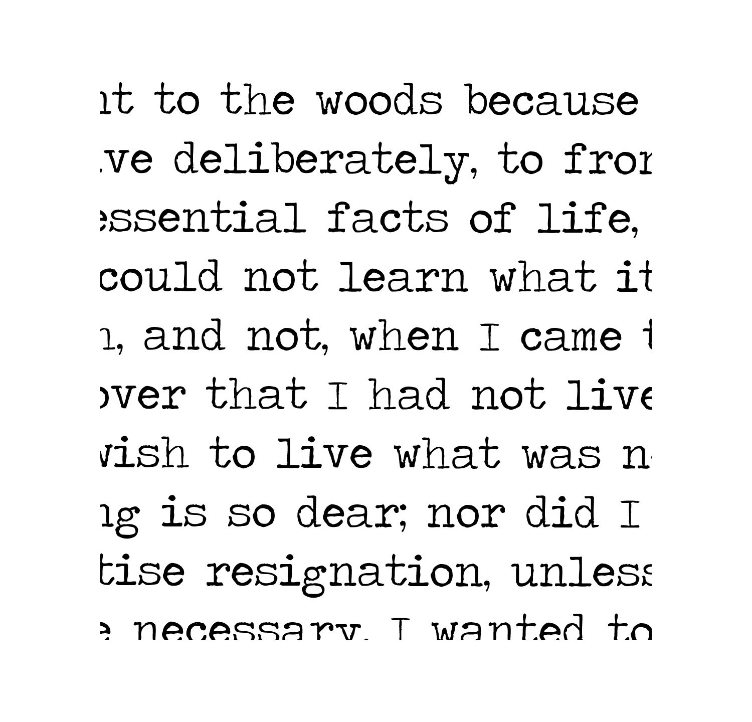 Henry David Thoreau Hand Typed Printable Quote 'walden I - Etsy