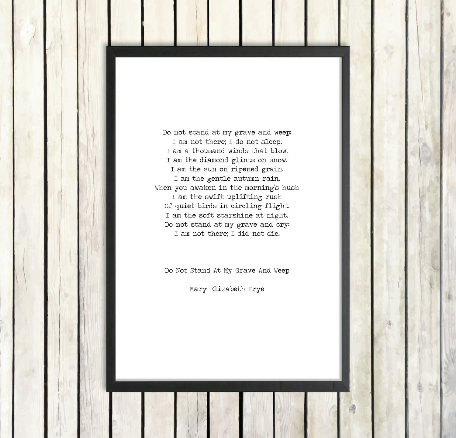 Do Not Stand at My Grave Printable Poem Mary Elizabeth Frye - Etsy UK