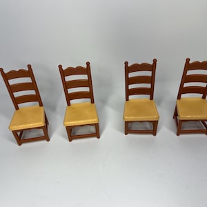 1977 Vintage Fisher Price Dollhouse Dining Chairs