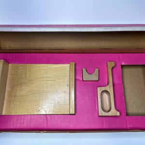 1960s Creative Playthings Midcentury Modern Block Dollhouse Furniture - Bedroom (D103)