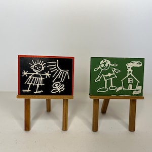 Vintage Lundby Chalkboards (1:16 Scale)