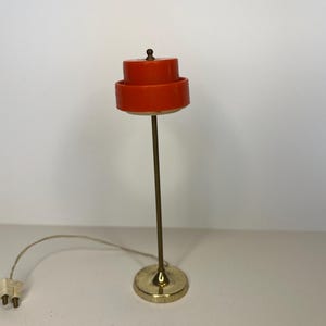 Vintage 1970s Original Lundby Red Tiered Lamp (1:16 Scale)