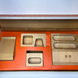 1960s Creative Playthings Midcentury Modern Block Dollhouse Furniture - Kitchen (D101)
