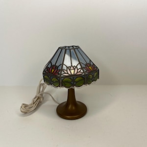 Vintage Bodo Hennig Stained Glass Table Lamp (1:12 Scale)
