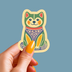 Shiba Sticker Japanese Dog Sticker Dog Mom Sticker Funny Kawaii Dog Decal Colorful Vinyl Sticker Gift for Dog Lovers Cute Planner Decor