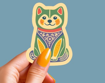 Pegatina Shiba - Vinilo decorativo de perro japonés kawaii para portátil