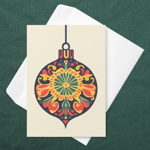 Carte de vœux boule de Noël Carte de Noël Minimaliste pour transmettre la magie de Noel