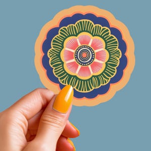 Autocollant Mandala Floral
