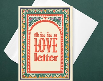 Modern Love Greeting Card – This Is a Love Letter