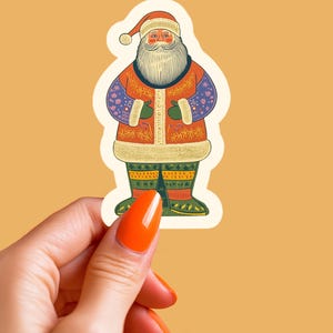 Autocollant père Noël pour fêtes de fin d'année