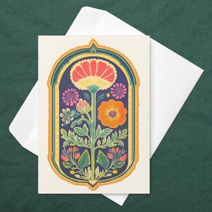 Carte fleurie pour toutes les occasions - carte de voeux - carte d'anniversaire