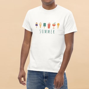 Summer Beach T-shirt Ice Cream Tee Vacation Ready Top Summer Chill Vibes Unisex T-shirt Birthday Gift Vacation Shirt Summer Clothing