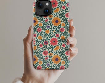 Vintage Floral iPhone Case, Botanical Flower Cover