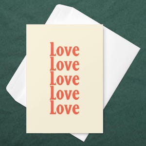 Tarjeta de amor para el día de San Valentín Tarjeta romántica Tarjeta de te amo Tarjeta del día de San Valentín Tarjeta de aniversario Tarjeta de amor minimalista para él