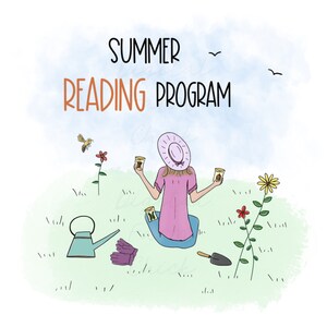 SUMMER Reading Program, Printable Digital Art, Garden Meme, Whimsical Art, Digital Download image 8