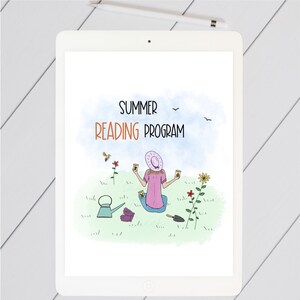 SUMMER Reading Program, Printable Digital Art, Garden Meme, Whimsical Art, Digital Download image 3