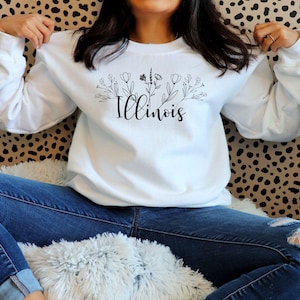 Wilde bloemen van de staat Illinois, eenvoudige lijnen t-shirtontwerp, Illinois SVG, wilde bloemen png
