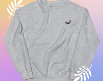 Sweatshirt unisexe toucan, chemise brodée à la main - doux - résistant - plusieurs couleurs