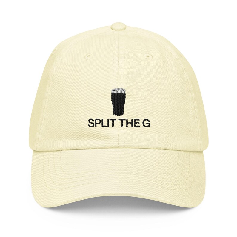 Split The G Pastel Baseball Hat, Handmade Embroidered Cotton Dad Cap - Soft - Durable -  Unisex Gifts - Multiple Colours