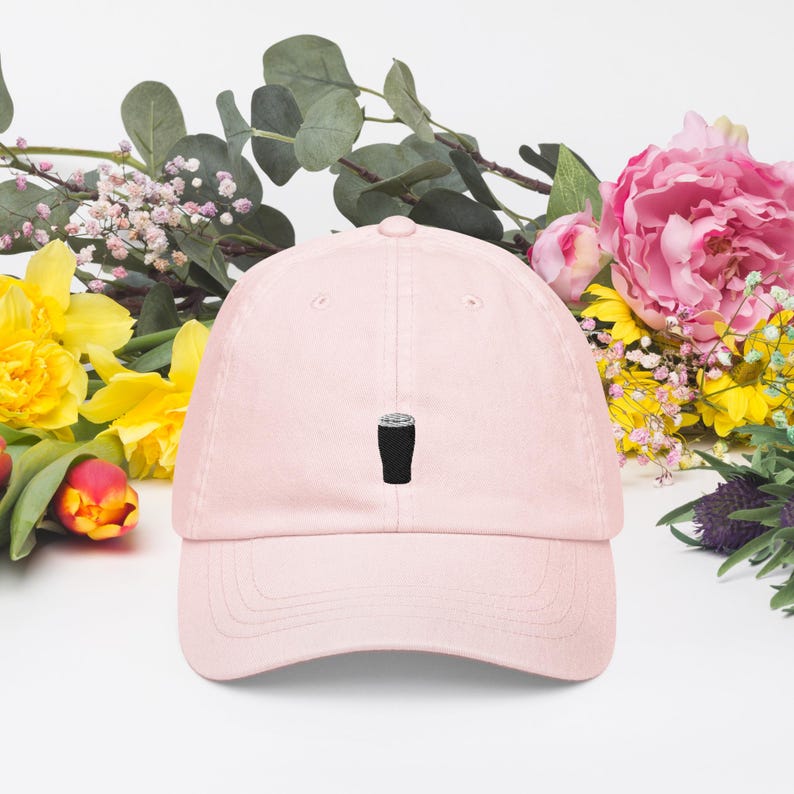 Guinness Stout Pastel Baseball Hat, Handmade Embroidered Cotton Dad Cap - Soft - Durable -  Unisex Gifts - Multiple Colours