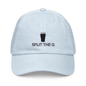 Split The G Pastel Baseball Hat, Handmade Embroidered Cotton Dad Cap - Soft - Durable -  Unisex Gifts - Multiple Colours