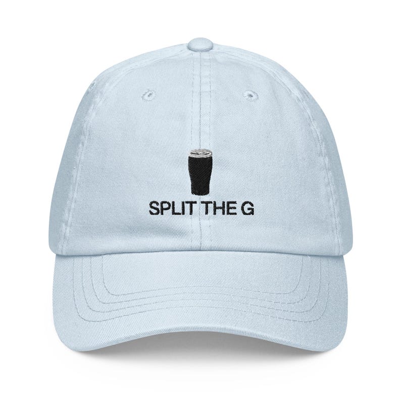 Split The G Pastel Baseball Hat, Handmade Embroidered Cotton Dad Cap - Soft - Durable -  Unisex Gifts - Multiple Colours