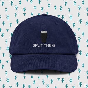 Split 100% Organic Cotton Hat, Handmade Embroidered Dad Cap - Soft - Durable - Unisex Gifts - Multiple Colours