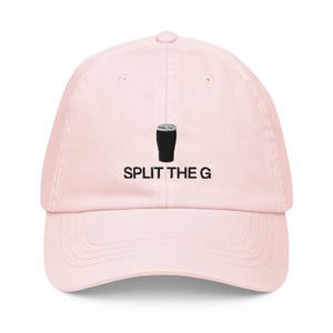Split The G Pastel Baseball Hat, Handmade Embroidered Cotton Dad Cap - Soft - Durable -  Unisex Gifts - Multiple Colours