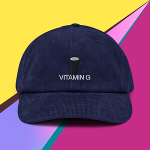 Guinness Vitamin G Stout Pint Corduroy Hat, Handmade Embroidered Corduroy Dad Cap - Soft - Durable -  Unisex Gifts - Multiple Colours