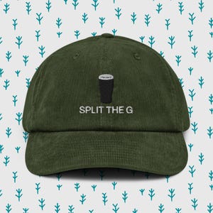 Split 100% Organic Cotton Hat, Handmade Embroidered Dad Cap - Soft - Durable - Unisex Gifts - Multiple Colours