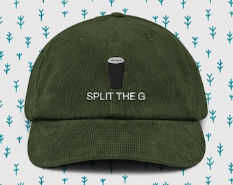 Guinness Split The G 100% Organic Cotton Hat, Handmade Embroidered Dad Cap - Soft - Durable - Unisex Gifts - Multiple Colours