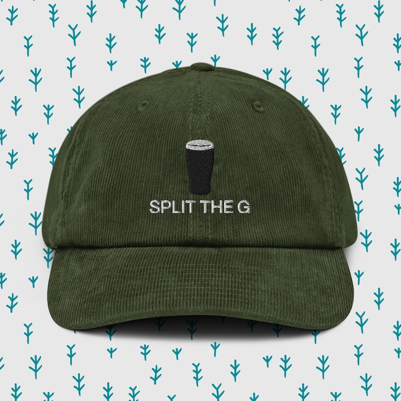 Split 100% Organic Cotton Hat, Handmade Embroidered Dad Cap - Soft - Durable - Unisex Gifts - Multiple Colours