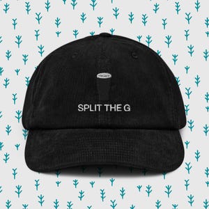 Split 100% Organic Cotton Hat, Handmade Embroidered Dad Cap - Soft - Durable - Unisex Gifts - Multiple Colours