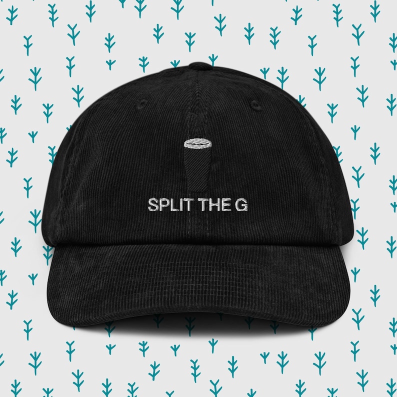 Split 100% Organic Cotton Hat, Handmade Embroidered Dad Cap - Soft - Durable - Unisex Gifts - Multiple Colours