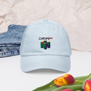 Retro Console Pastel Baseball Hat, Handmade Embroidered Cotton Dad Cap - Soft - Durable -  Unisex Gifts - Multiple Colours