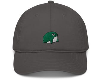 Cute Desert Rain Frog 100% Organic Cotton Hat, Handmade Embroidered Dad Cap - Soft - Durable - Unisex Gifts - Multiple Colours