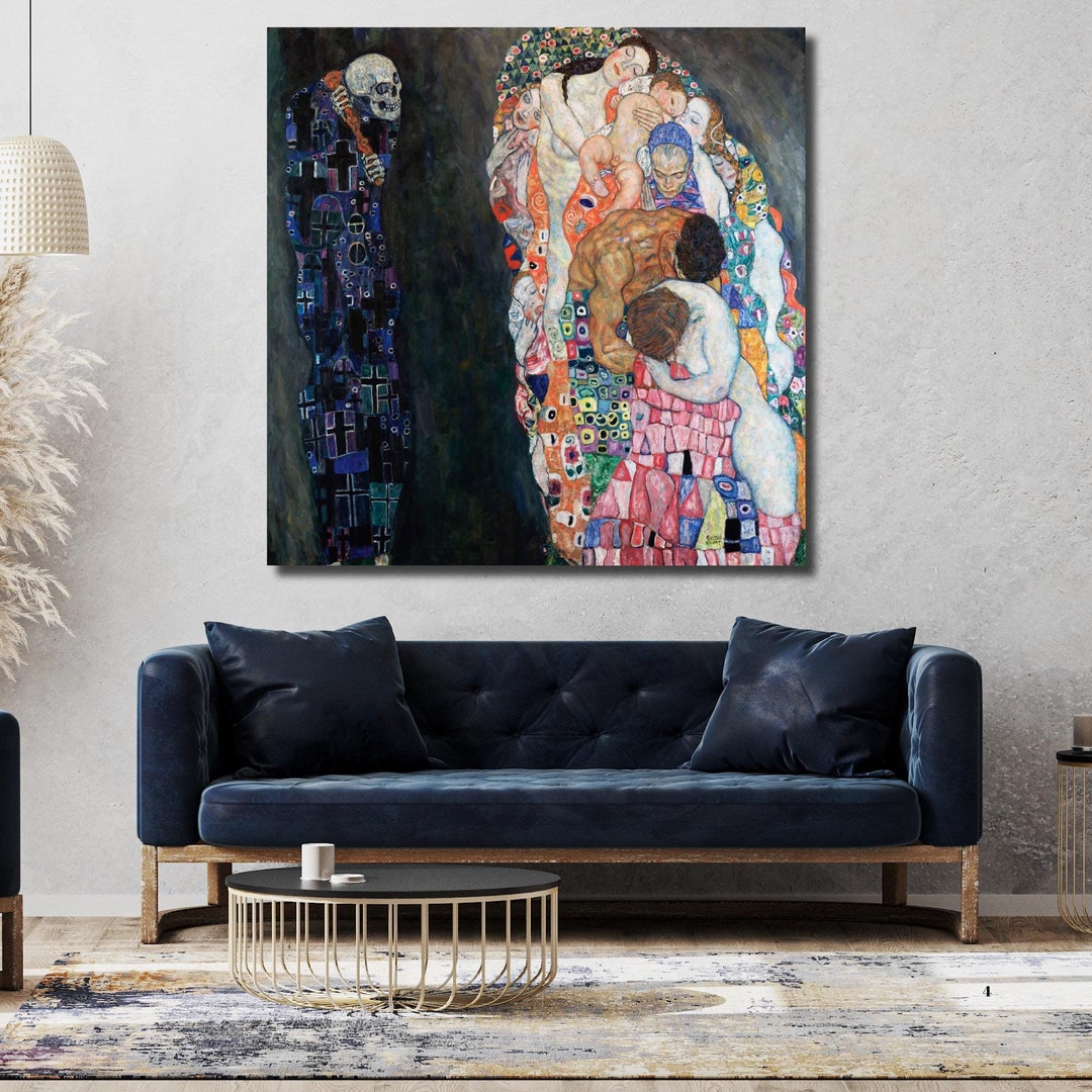 Gustav Klimt's Death and Life 1910-1915 Famous Painting, Gustav Klimt ...