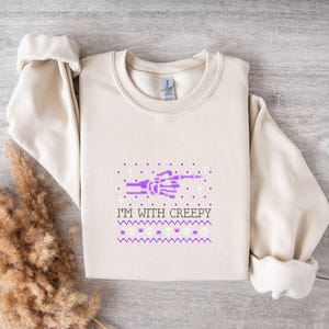 Hässlich ich bin mit gruseligem Halloween Sweatshirt, Humor hässlichen Weihnachten Pullover Stil, gemütliches Herbst Winter Shirt, Unisex Geschenk Top