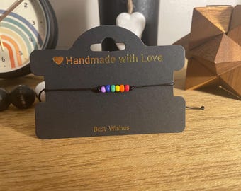 Beaded pride bracelet