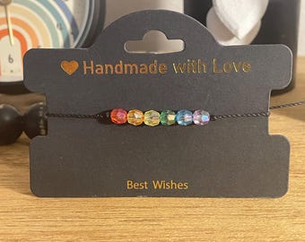 Beaded pride bracelet